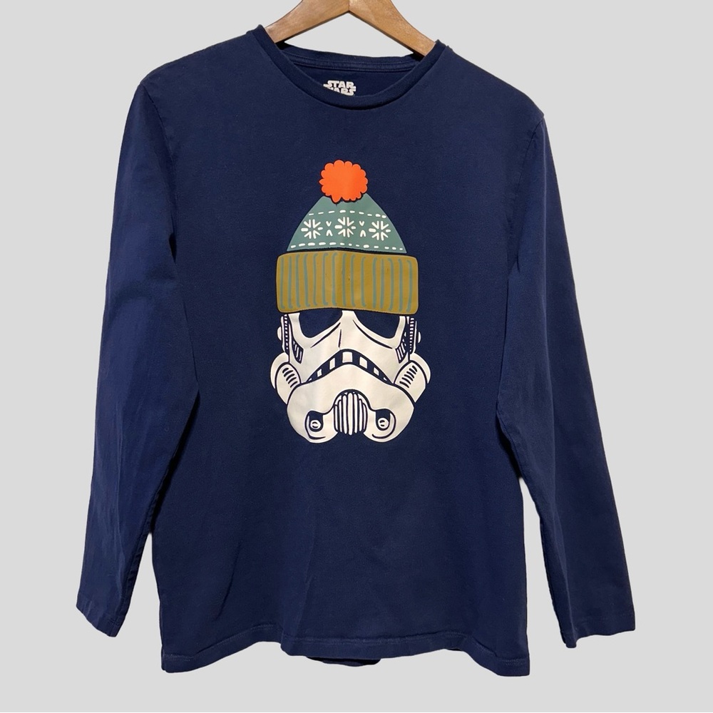 Star Wars Stormtrooper Christmas Pajama Top Youth M Holiday Sleepwear